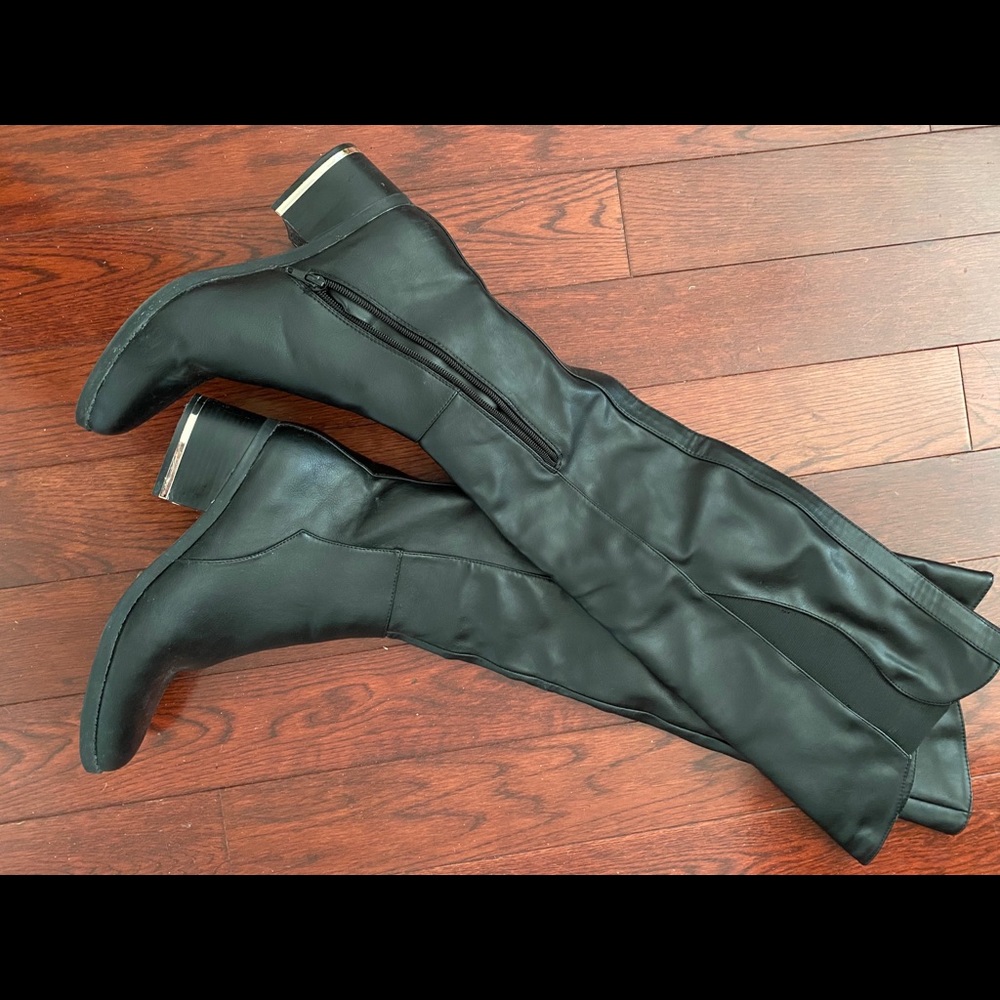 Zara Over the Knee Leather Boots